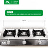 XTREME HOME 3 Burner Gas Stove Save more than 30% of Gas with Automatic Ignition | XGS-3BECO