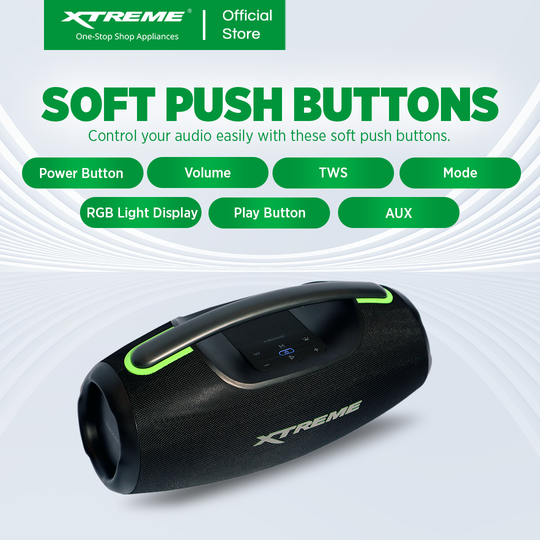 XTREME X-BOOM3 IPX7 WATERPROOF 5200mAh PORTABLE WIRELESS BLUETOOTH TWS SPEAKER WITH POWERBANK (X-BOOM3X)