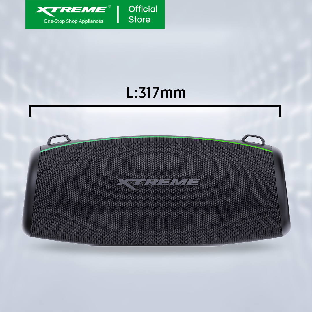 XTREME X-BOOM IPX6 WATER RESISTANT On-the-Go WIRELESS BLUETOOTH PORTABLE TWS Speaker 120W PEAK POWER OUTPUT (X-BOOM)