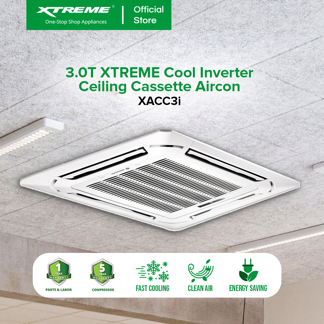 XTREME COOL 3.0T Inverter Ceiling Cassette Aircon (XACC3i)