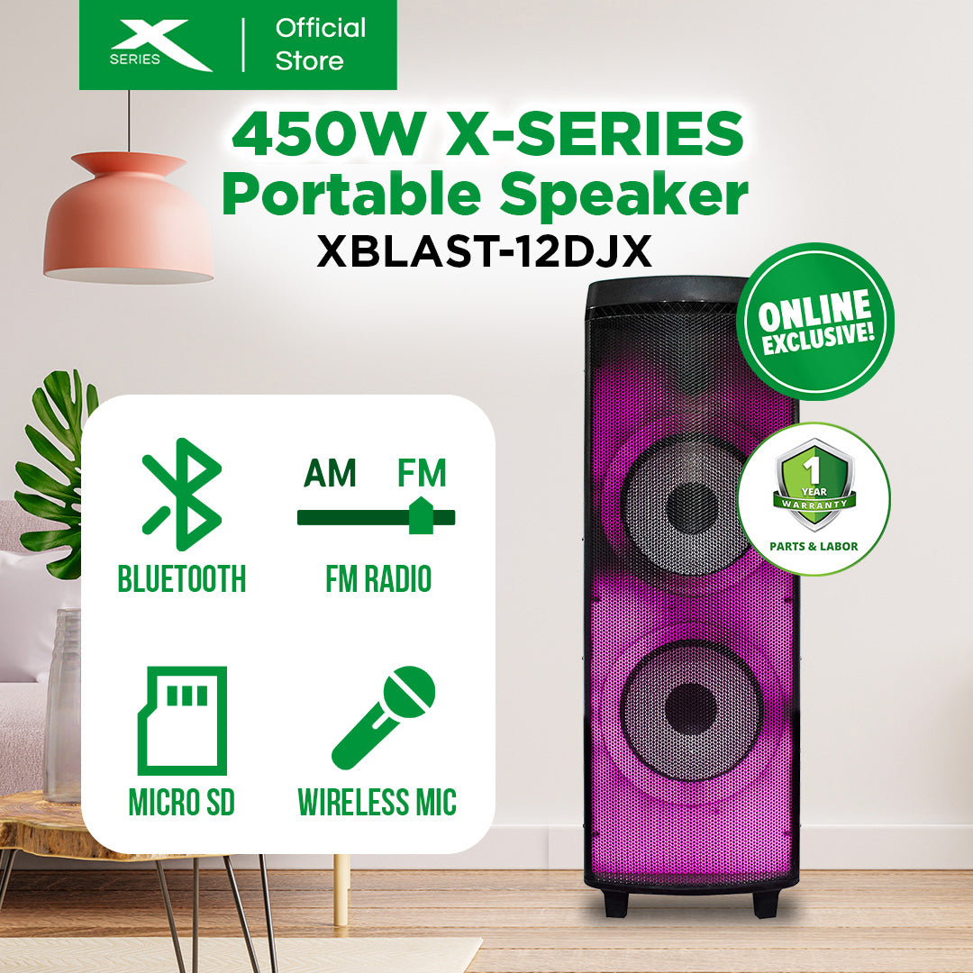 450W X-Series XBlast Portable Speaker (XBLAST-12DJX)