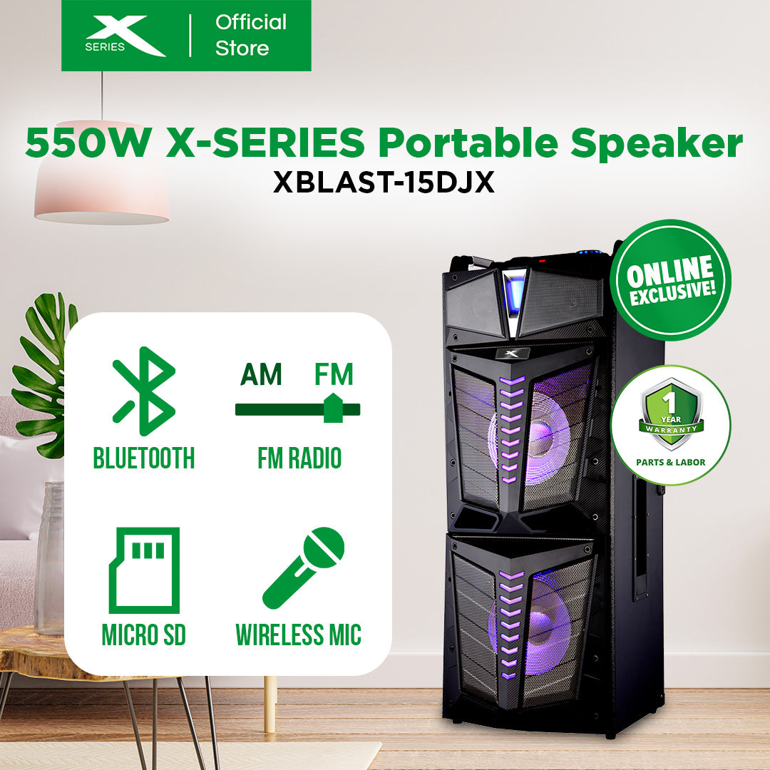 550W X-Series XBlast Portable Speaker (XBLAST-15DJX)