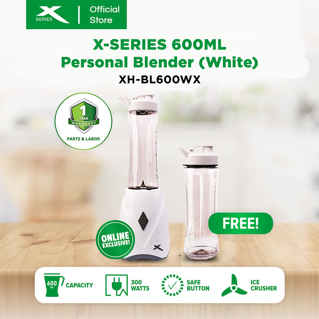 X-SERIES 600ML Personal Blender with FREE Tumbler (White) | XH-BL600WX