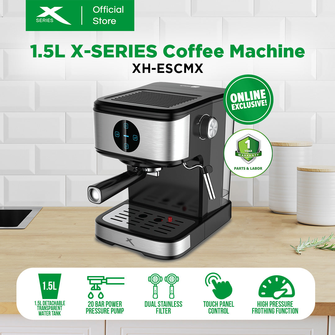 X-SERIES 1.5L Espresso Machine Touch Panel Control with Automatic Shut-Off | XH-ESCMX
