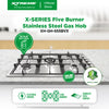 XTREME HOME 5 Burner Stainless Steel Gas Hob w/ Electric Ignition & FFD (Silver) | XH-GH-SS5BVX