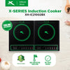 X-SERIES Double Burner Induction Cooker w/ Automatic Shut Off & Digital LED Display | XH-IC21002BX