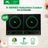 Load image into Gallery viewer, X-SERIES Double Burner Induction Cooker w/ Automatic Shut Off &amp; Digital LED Display | XH-IC21002BX
