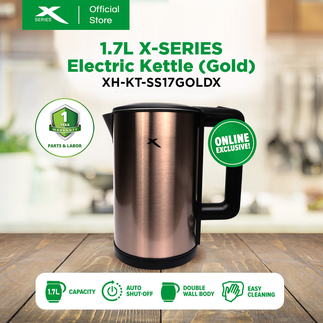 1.7L X-Series Stainless Steel Electric Kettle (Gold) (XH-KT-SS17GOLDX)
