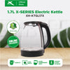 X-SERIES 1.7L Electric Kettle Glass Transparent Body with Water Indicator | XH-KTGL17X