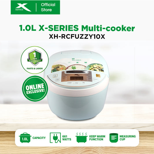 X-SERIES 1L Rice Cooker with Keep Warm function LED Digital Display (Mint Green) | XH-RCFUZZY10X