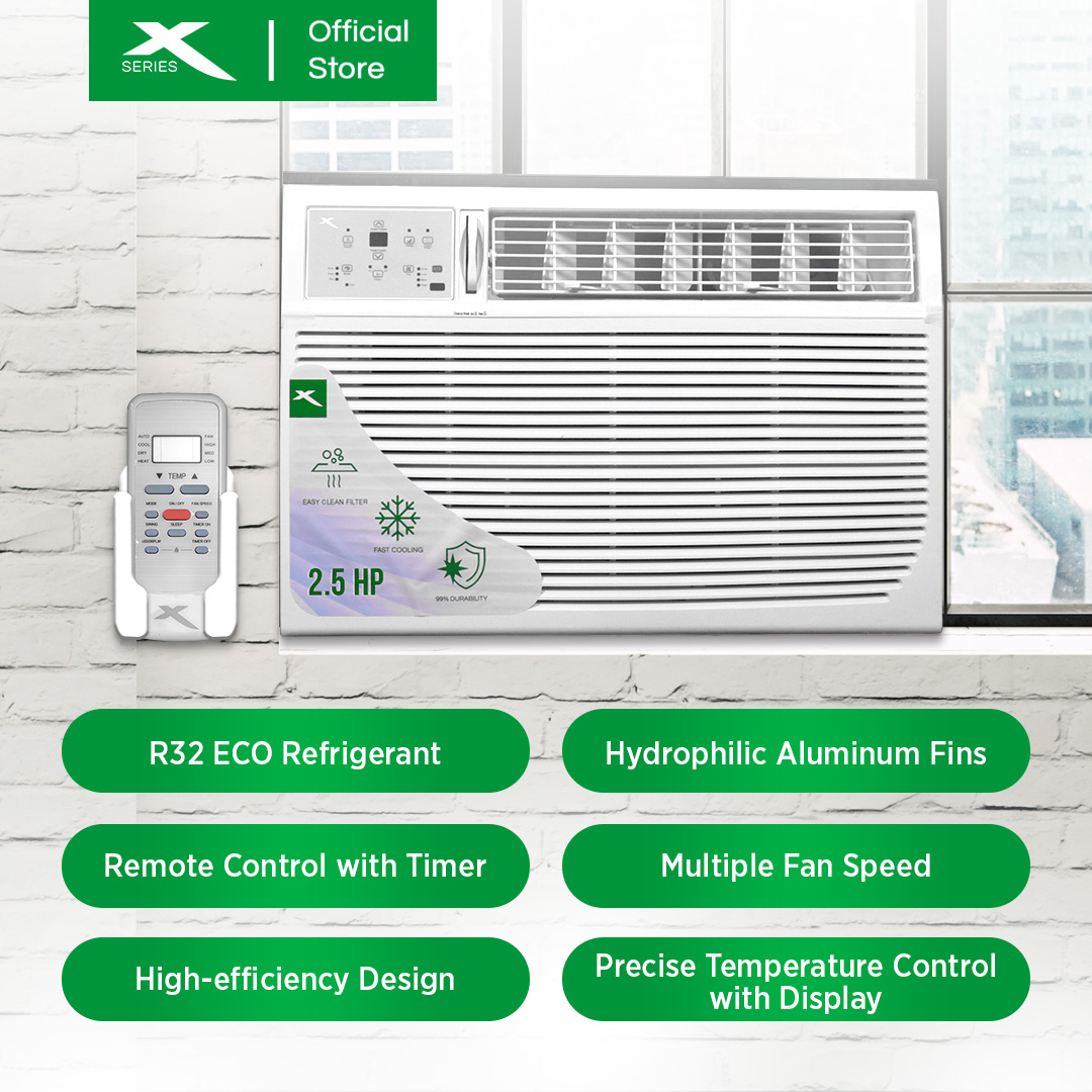 Window Type Remote 2.5HP XTREME COOL Window type aircon with remote (XACWT25R) – XTREME ...