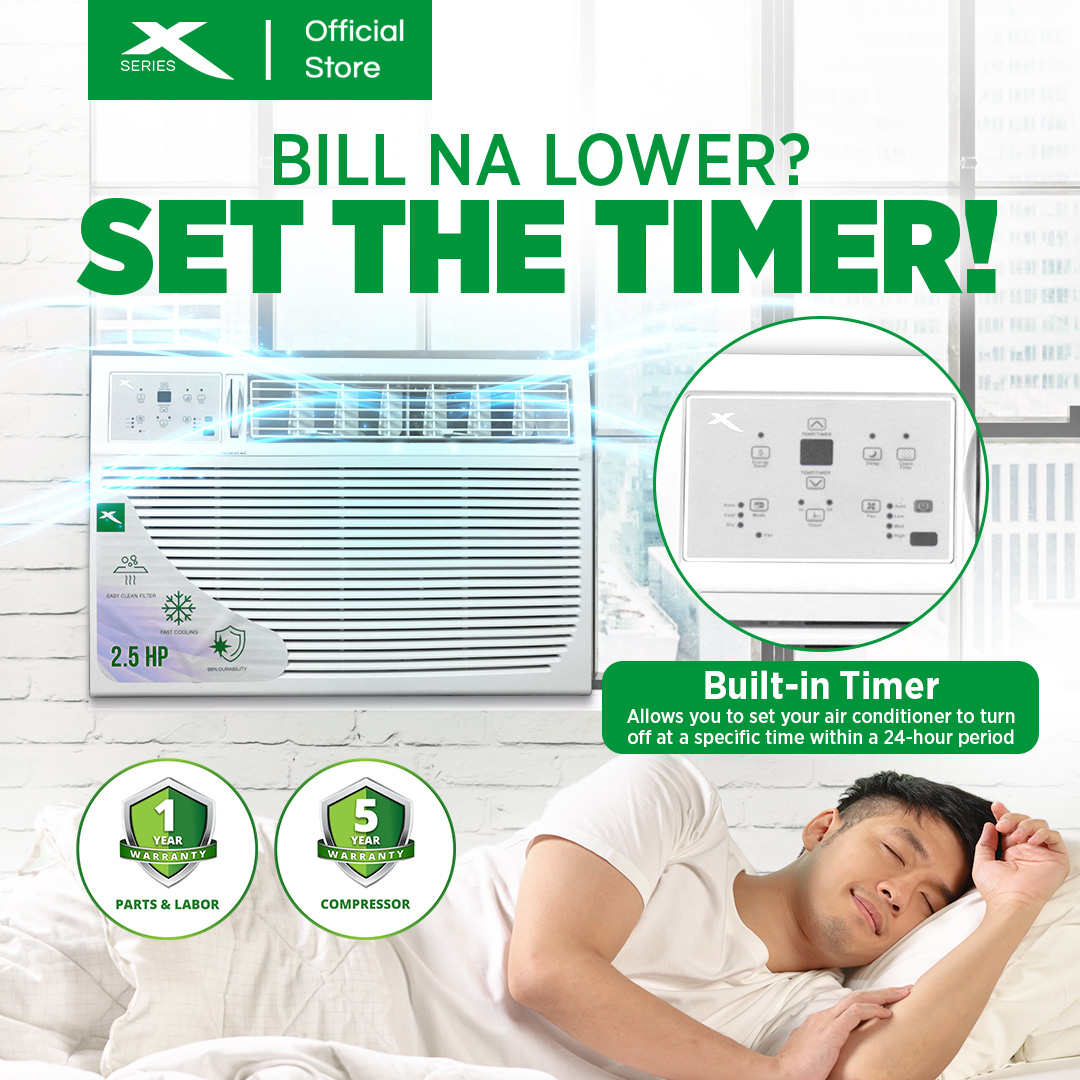 Window Type Timer Air Con XTREME COOL 2.5HP Inverter-Grade Window Type Aircon with Remote (XACWT ...