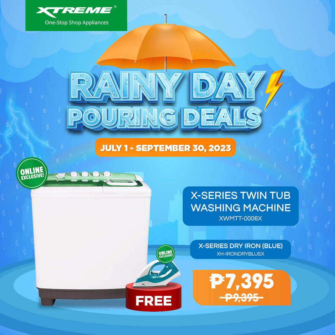 X-SERIES Twin Tub Washing Machine GET FREE X-SERIES Dry Iron [XWMTT0006XBNDXHIRONDRYBLUEX]