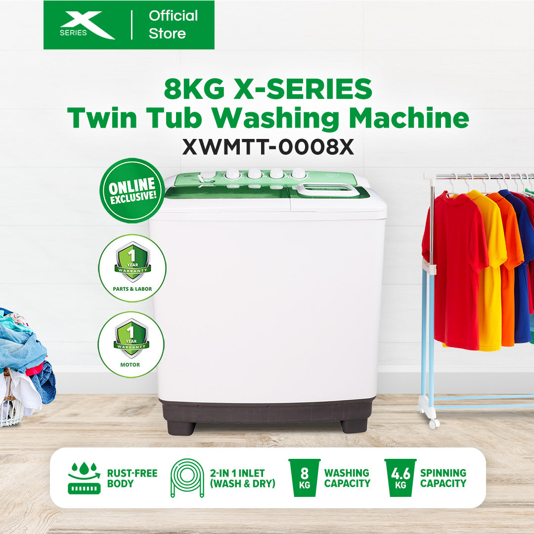 8KG X-Series Twin Tub Washing Machine (XWMTT-0008X)