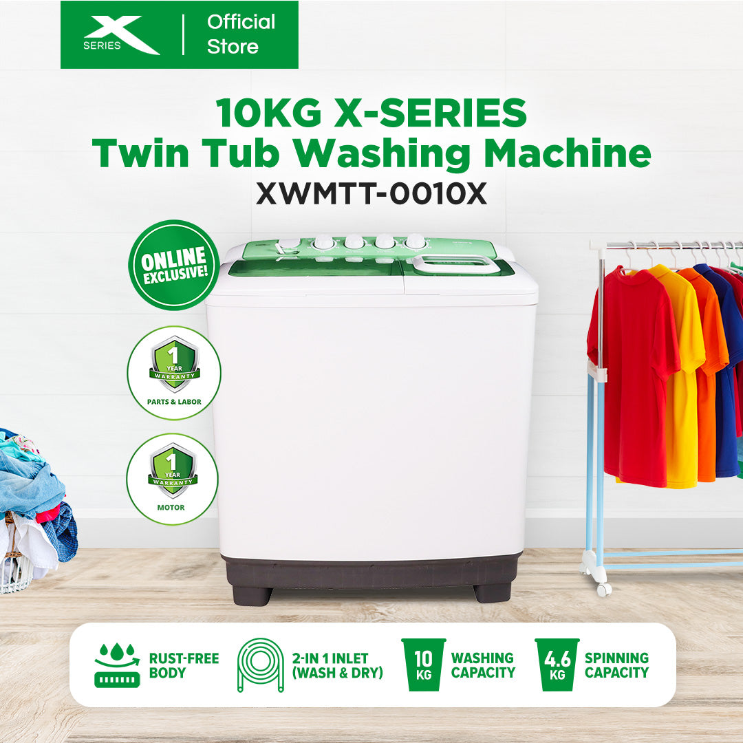 10KG X-Series Twin Tub Washing Machine (XWMTT-0010X)