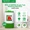X-SERIES 8KG Single Tub Washing Machine Capacity 260W Wash Power (Green Cover) | XWMST-0008X