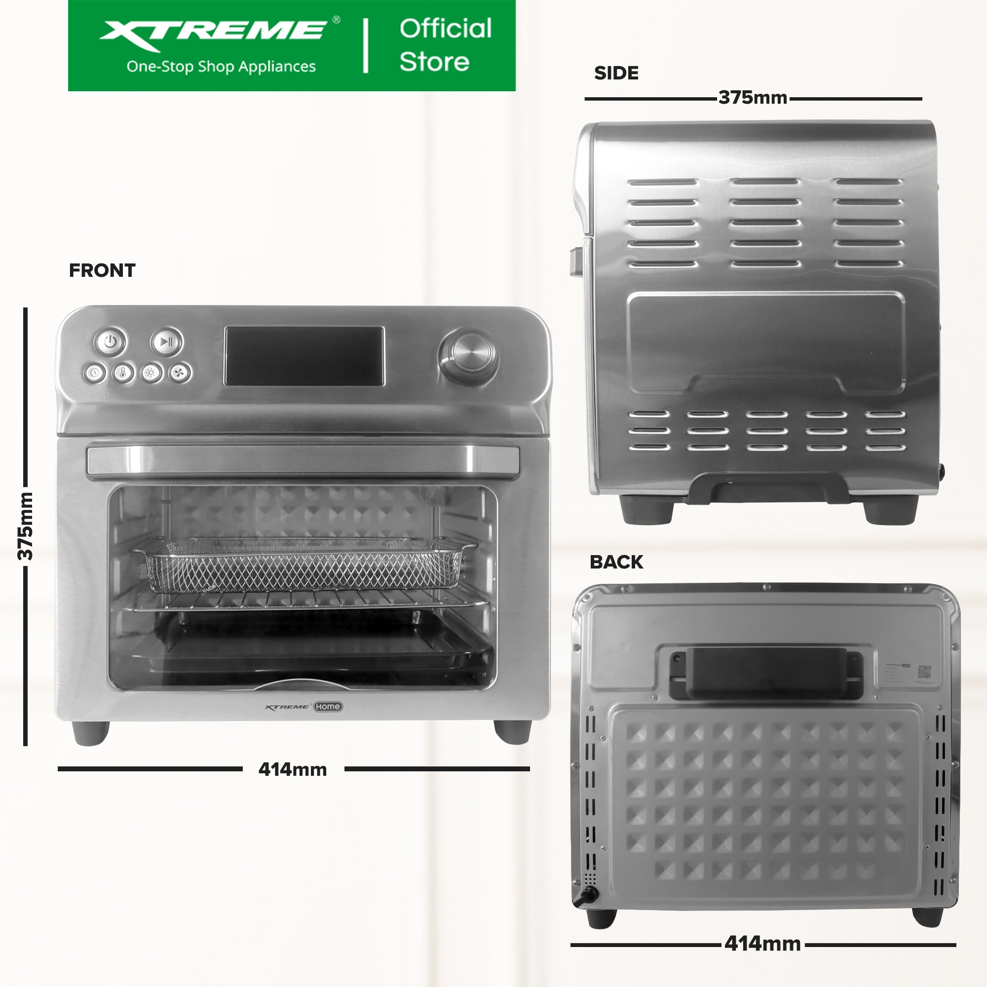 X-SERIES 24L Digital Air Fryer Digital Control with LED Display | XH-AFO24LX