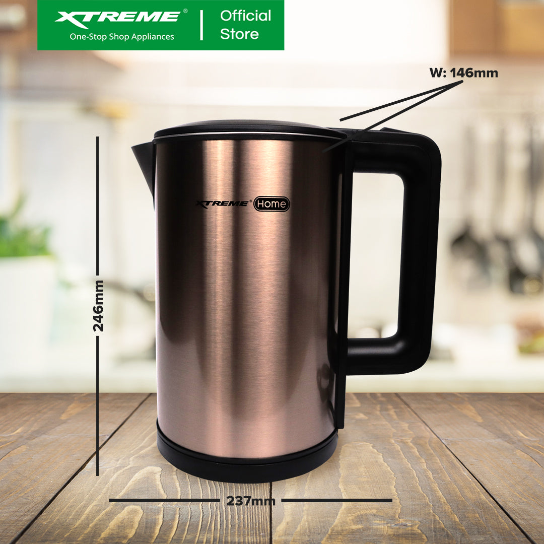 X-SERIES 1.7L Stainless Steel Electric Kettle with Automatic Power-off (Gold) | XH-KT-SS17GOLDX