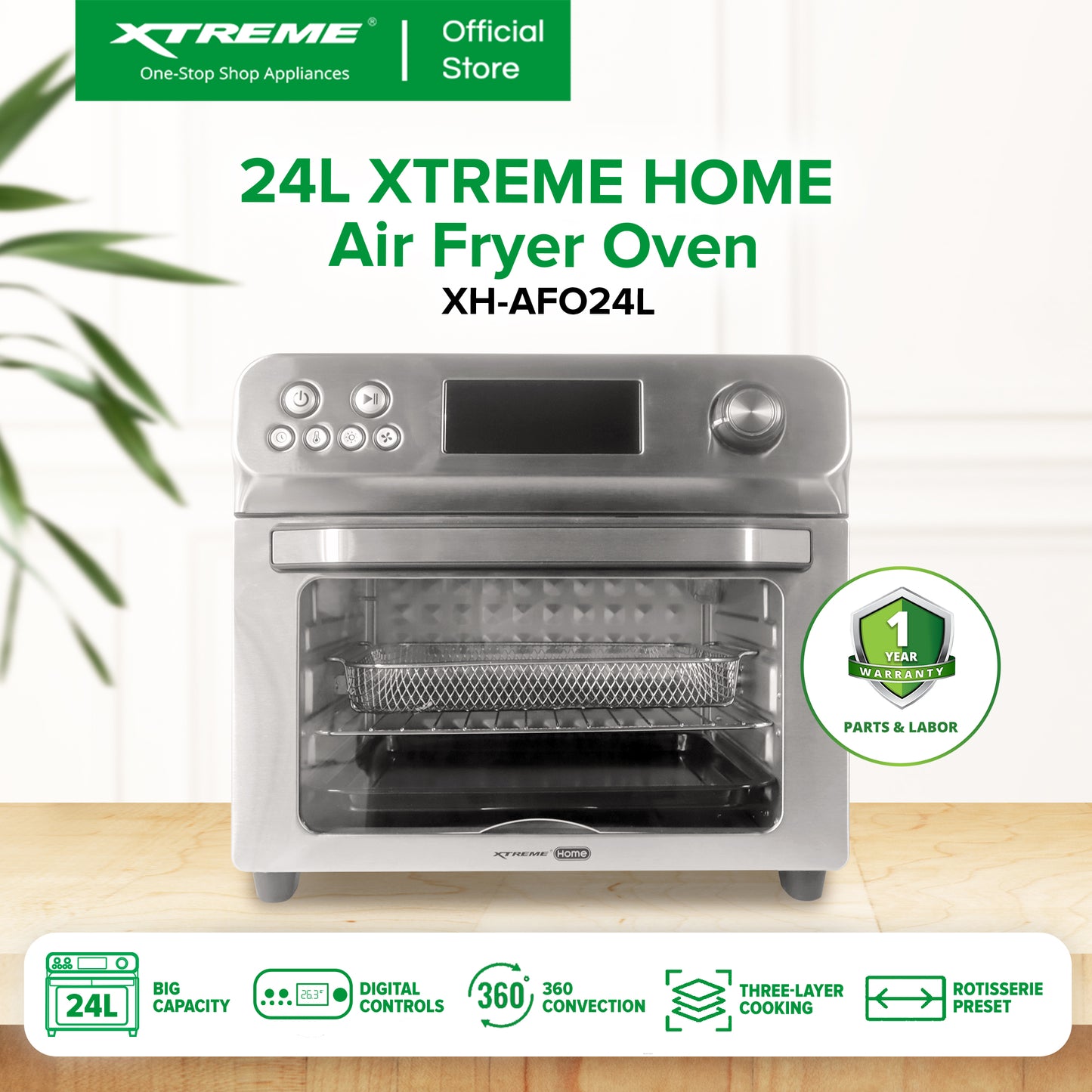 XTREME HOME 24L Digital Air Fryer Oven (XH-AFO24L)