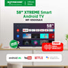 XTREME 58 inch Smart Android TV  11.0 4K UHD Frameless with Free Wall Bracket (Black) | MF-5800SA