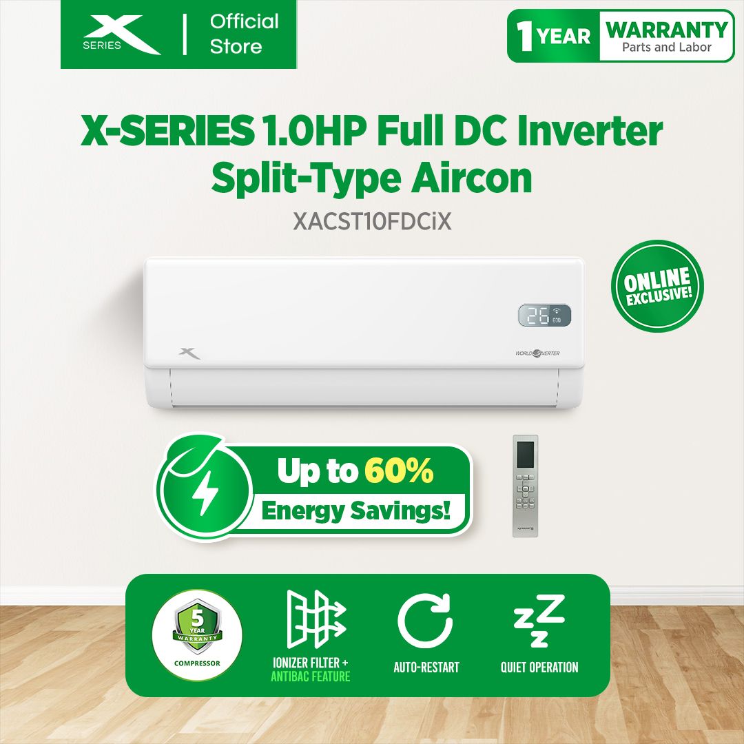 XTREME COOL 1.0HP Full DC Inverter Split Type Aircon (XACST10FDCi)