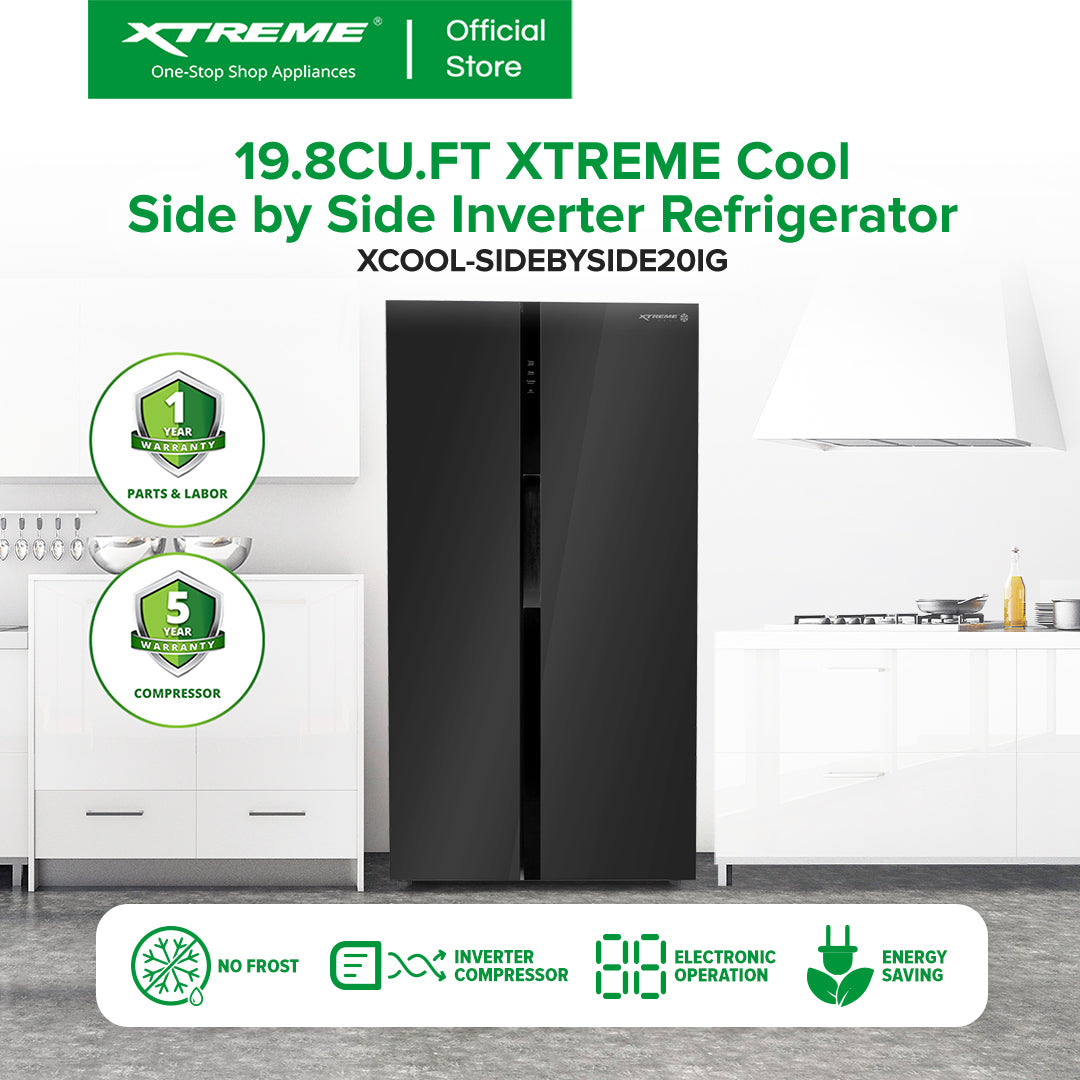 19.8CU.FT XTREME COOL Side by Side Inverter Refrigerator | XCOOL-SIDEBYSIDE20IG