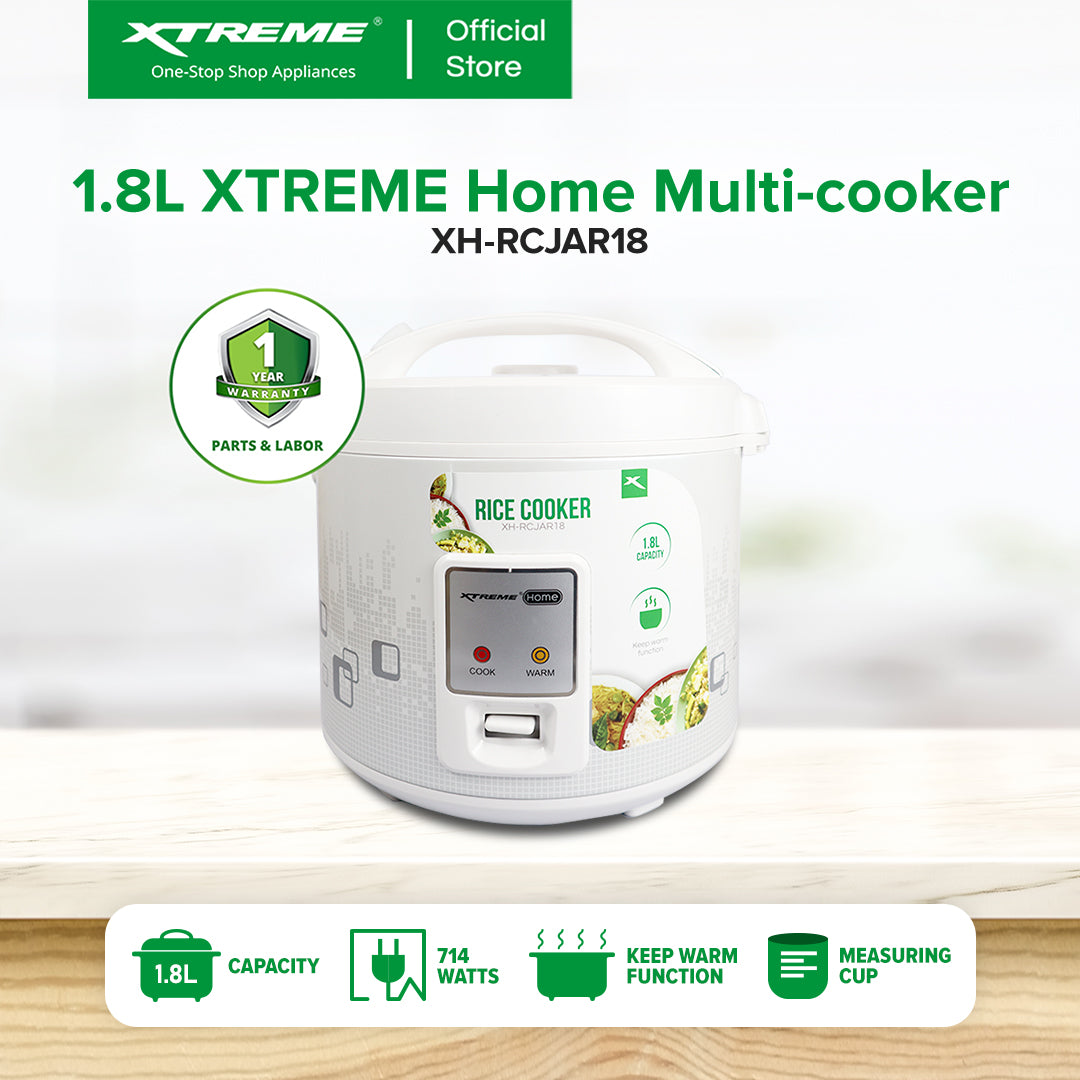XTREME HOME 1.8L Rice Cooker Jar Non-stick Coating Pot Keep-Warm Function (White) | XH-RCJAR18