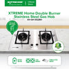 XTREME HOME Double Burner Stainless Steel Gas Hob | XH-GH-SS2BH