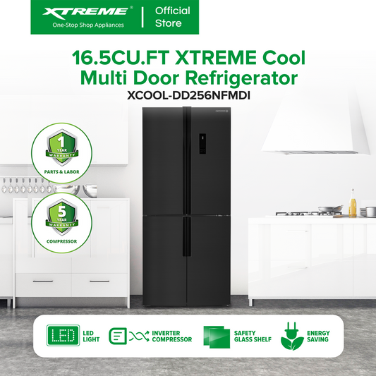 XTREME COOL 16.5 CUFT. Multi-door Inverter Refrigerator Automatic Defrost | XCOOL-DD256NFMDi