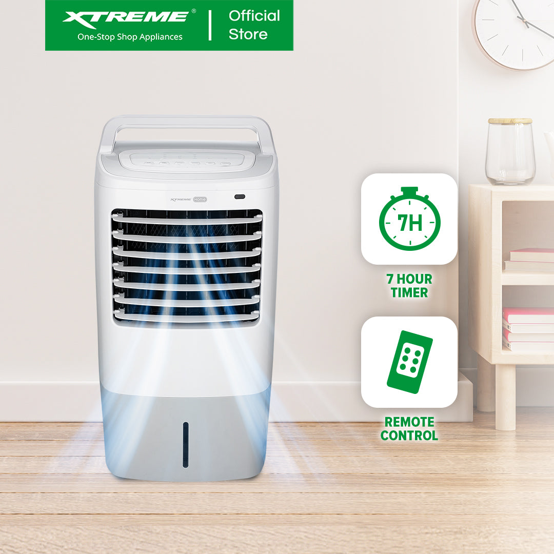 XTREME HOME 10L Portable Air Cooler 7-Hour Timer with Remote Control (White) | XH-PORTABLECOOLER10L
