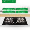 Load image into Gallery viewer, XTREME HOME Double Burner Tempered Gas Hob | XH-GH-TG2BH