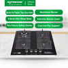 Load image into Gallery viewer, XTREME HOME Four Burner Tempered Glass Gas Hob | XH-GH-TG4BH
