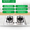 XTREME HOME Double Burner Stainless Steel Gas Hob | XH-GH-SS2BH
