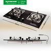 Load image into Gallery viewer, XTREME HOME Double Burner Tempered Gas Hob | XH-GH-TG2BH