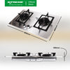 XTREME HOME Double Burner Stainless Steel Gas Hob w/ Cast Iron Battery Ignition & FFD | XH-GH-SS2BH