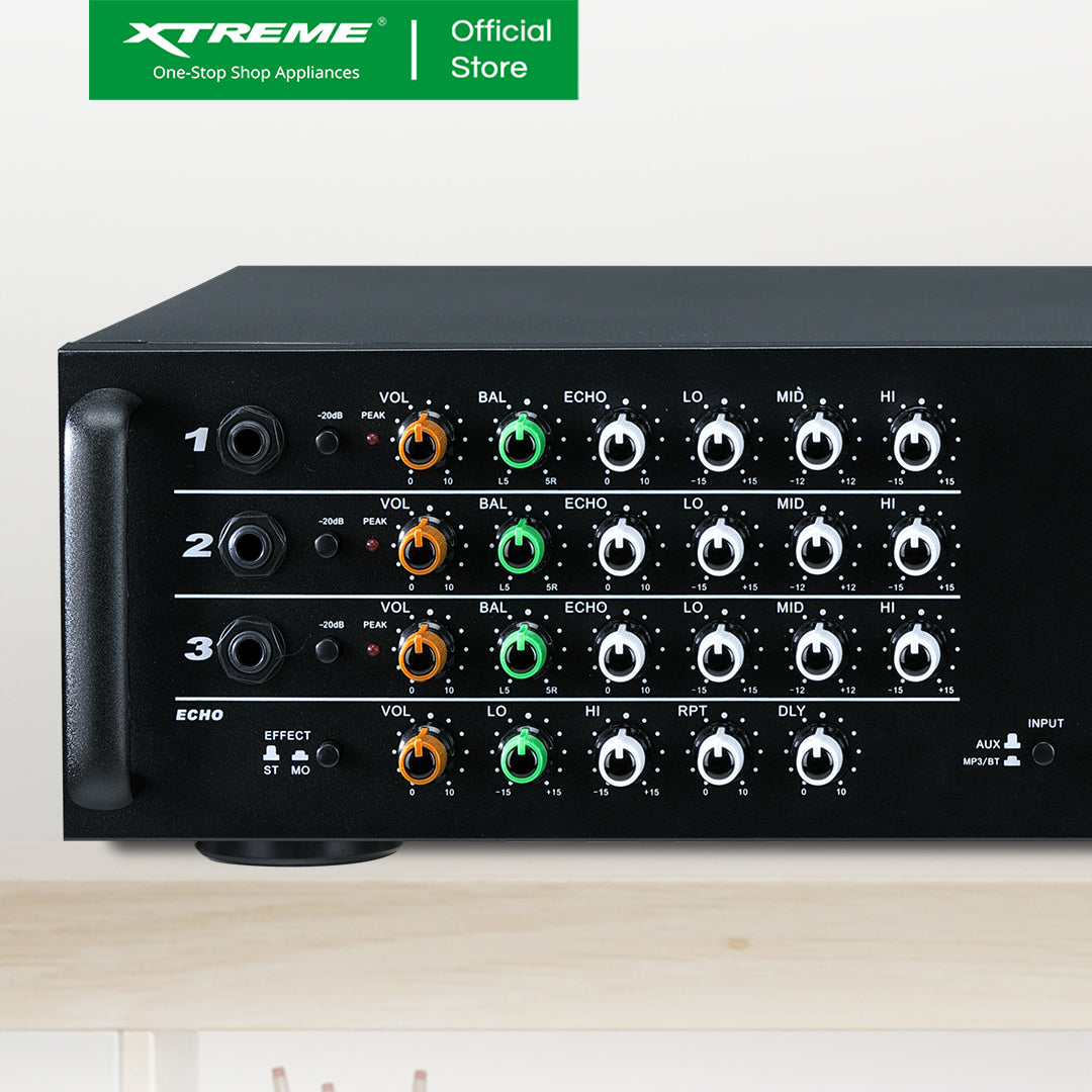 XTREME 730W Amplifier 35kHz-20kHz-FR 8-Rated Impedance 3”x2-Treble 12"-Woofer | XPRO-730