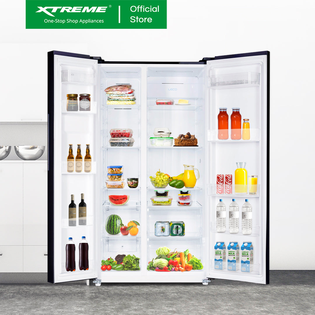 XTREME COOL 19.8 CUFT. Side by Side INVERTER Refrigerator No Frost (Black)| XCOOL-SIDEBYSIDE20IG