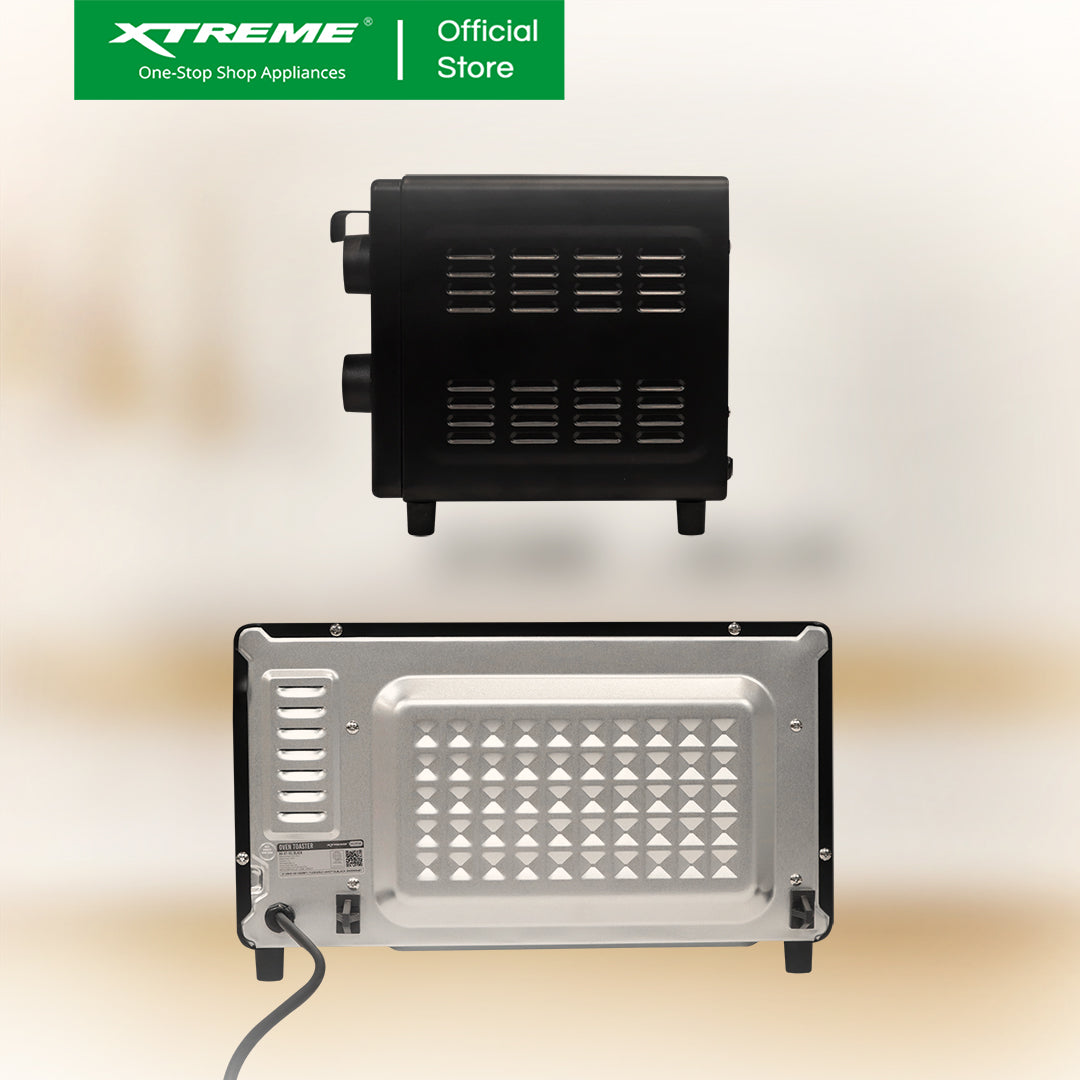 XTREME HOME 10L Oven Toaster with Temperature Control and timer (Black) | XH-OT-10LBLACK
