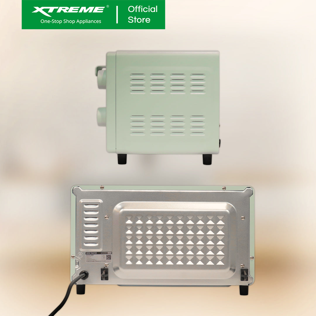 X-SERIES 10L Oven Toaster with Temperature Control and timer (Green) | XH-OT-10LGREENX