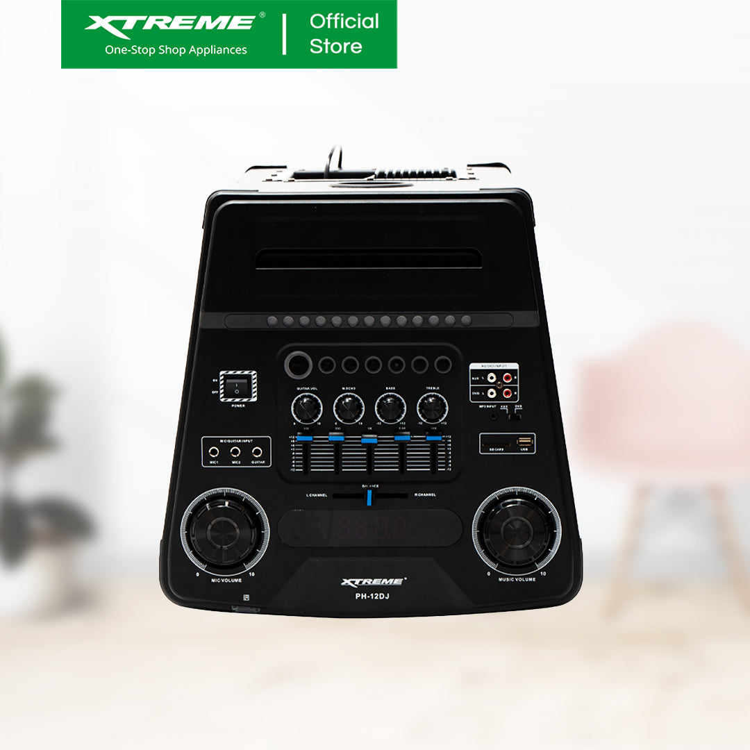 XTREME 550Wx2 Amplified Speaker Bluetooth FM USB SD Card Reader LED Display w/ Remote | PH-12DJ