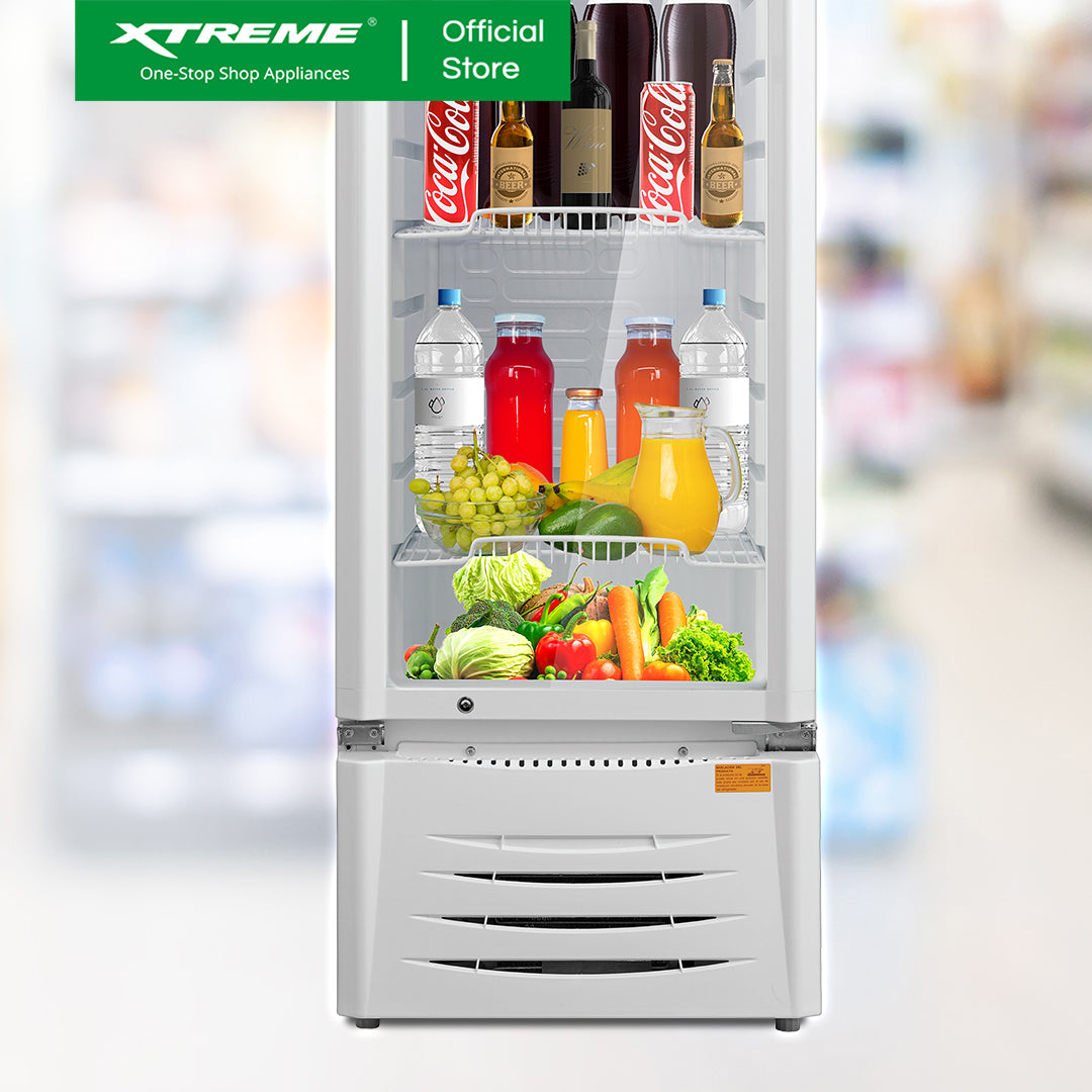 XTREME COOL 11 CUFT. Beverage Cooler No Frost Double Glass Door w/ Key & Lock | XCOOL-CHILLER11