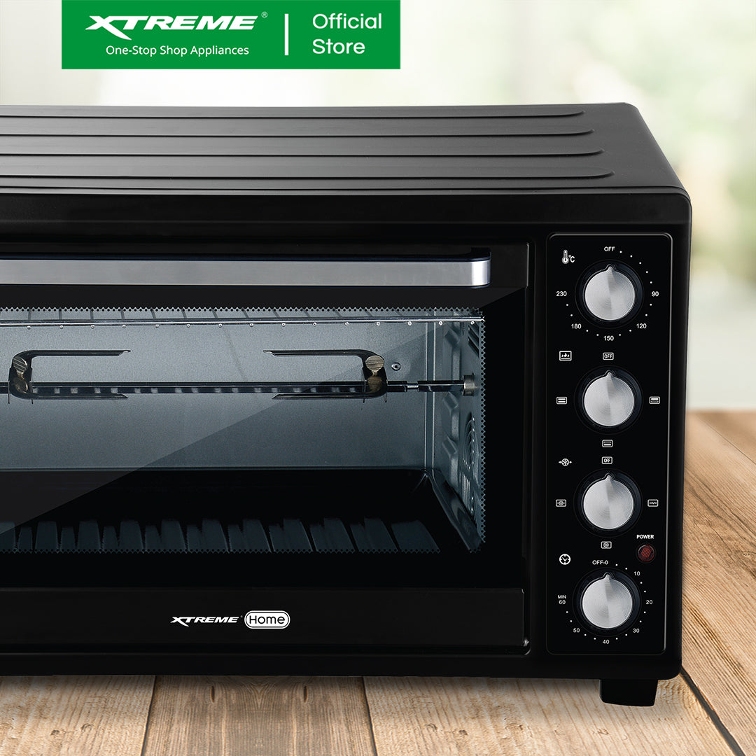XTREME HOME 45L Electric Oven with Rotisserie Convection and Lamp (Black) | XH-SMARTOVEN40L5