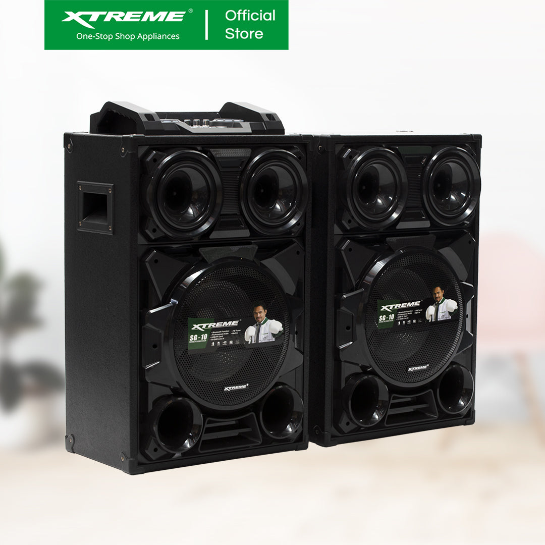 XTREME 350Wx2 Amplified Speaker Bluetooth FM USB SD Card Reader LED Display w/ 5 Bands EQ | SG-10