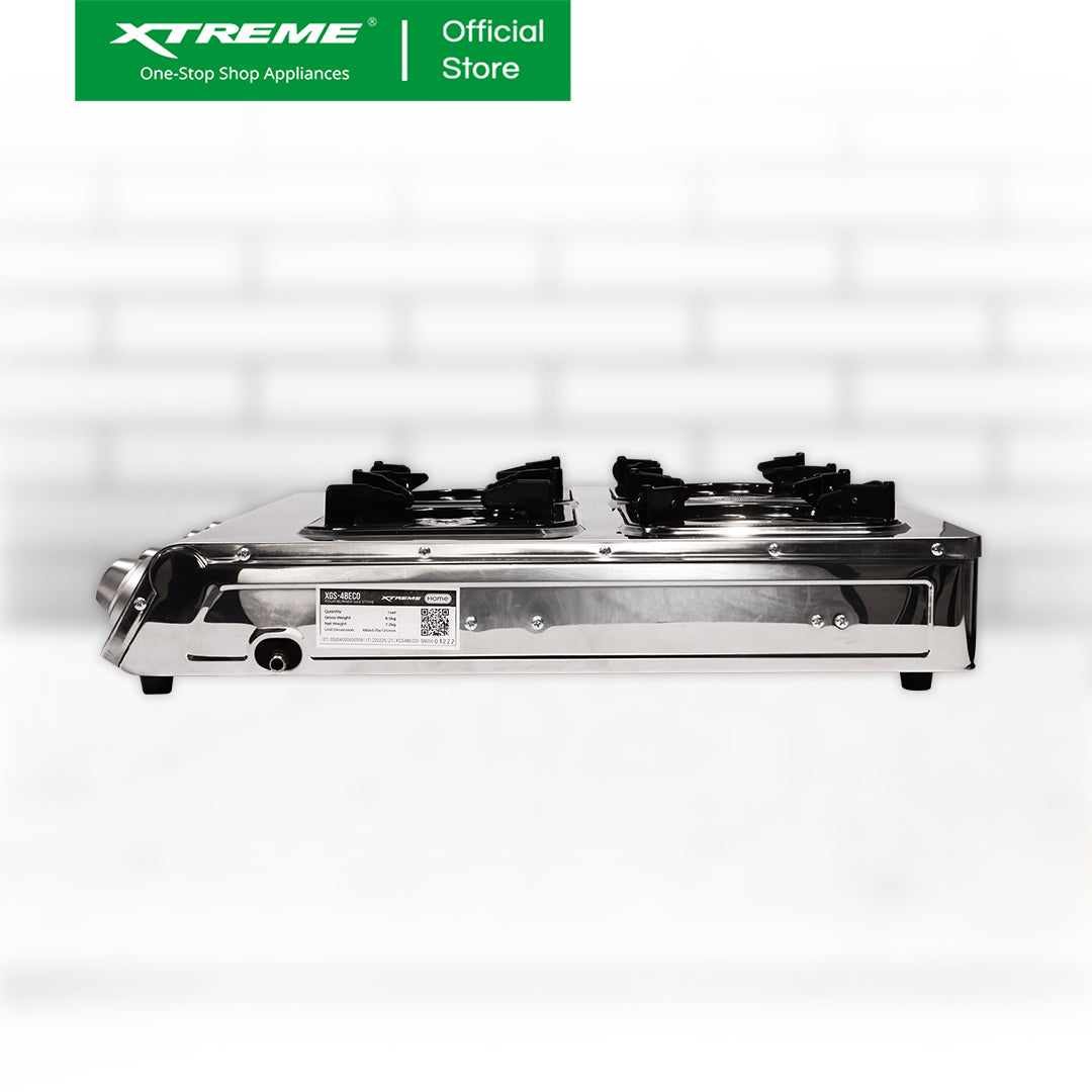 XTREME HOME 4 Burner Gas Stove Save more than 30% of Gas with Automatic Ignition | XGS-4BECO
