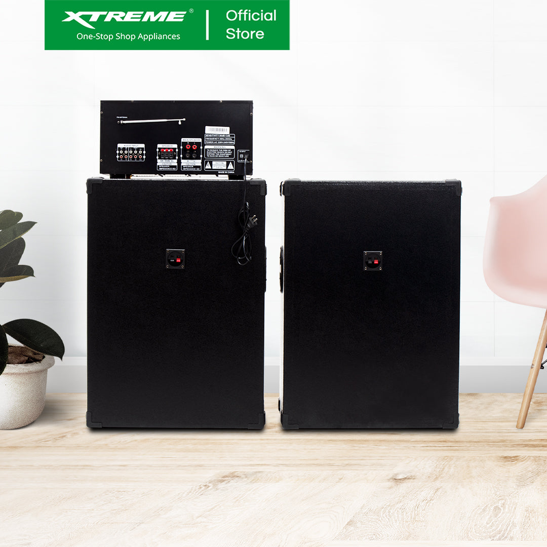 XTREME 550Wx2 Amplified Speaker Bluetooth FM USB SD Card LED & VFD Display w Remote | AV-15SN