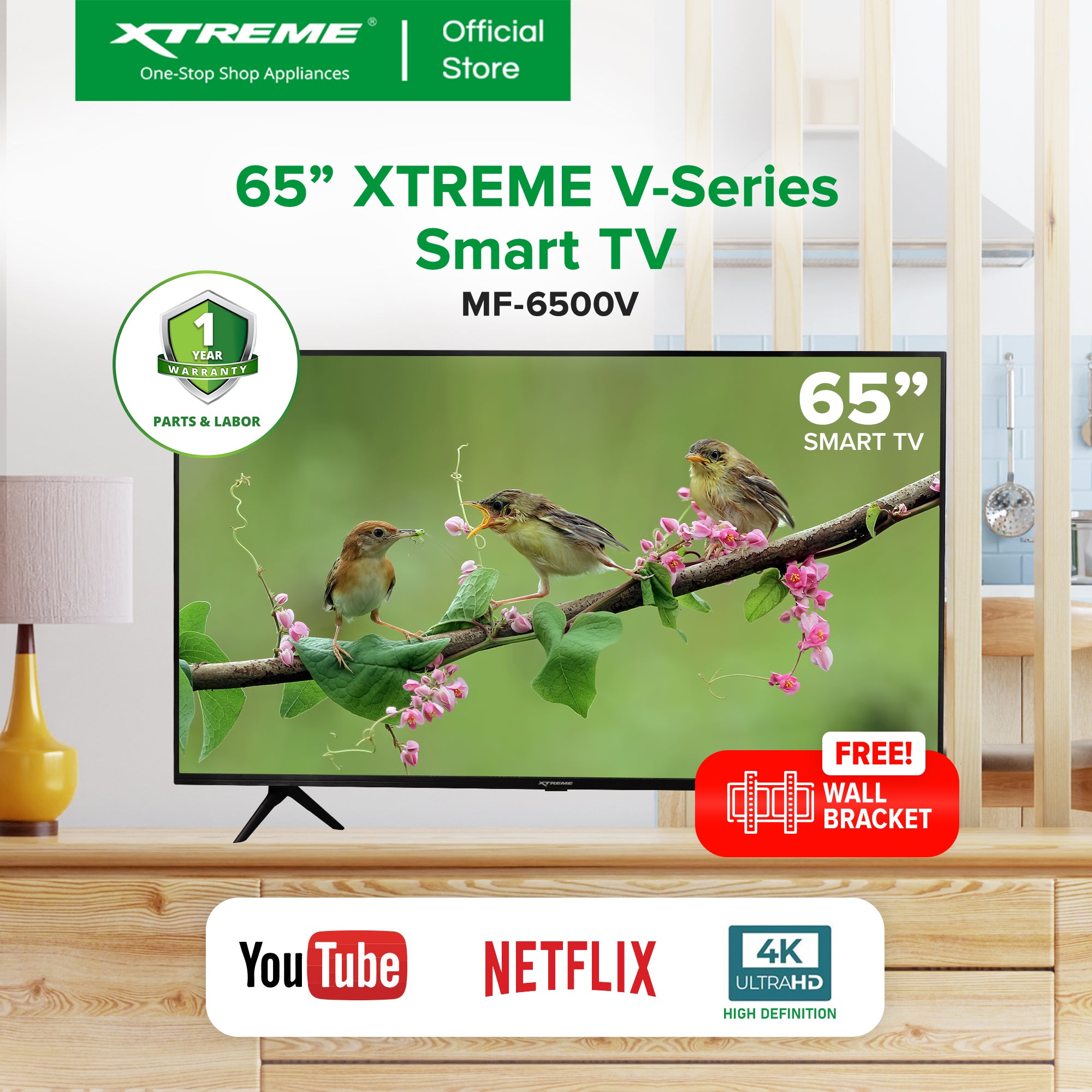 65-inch XTREME V Series Smart TV | MF-6500V
