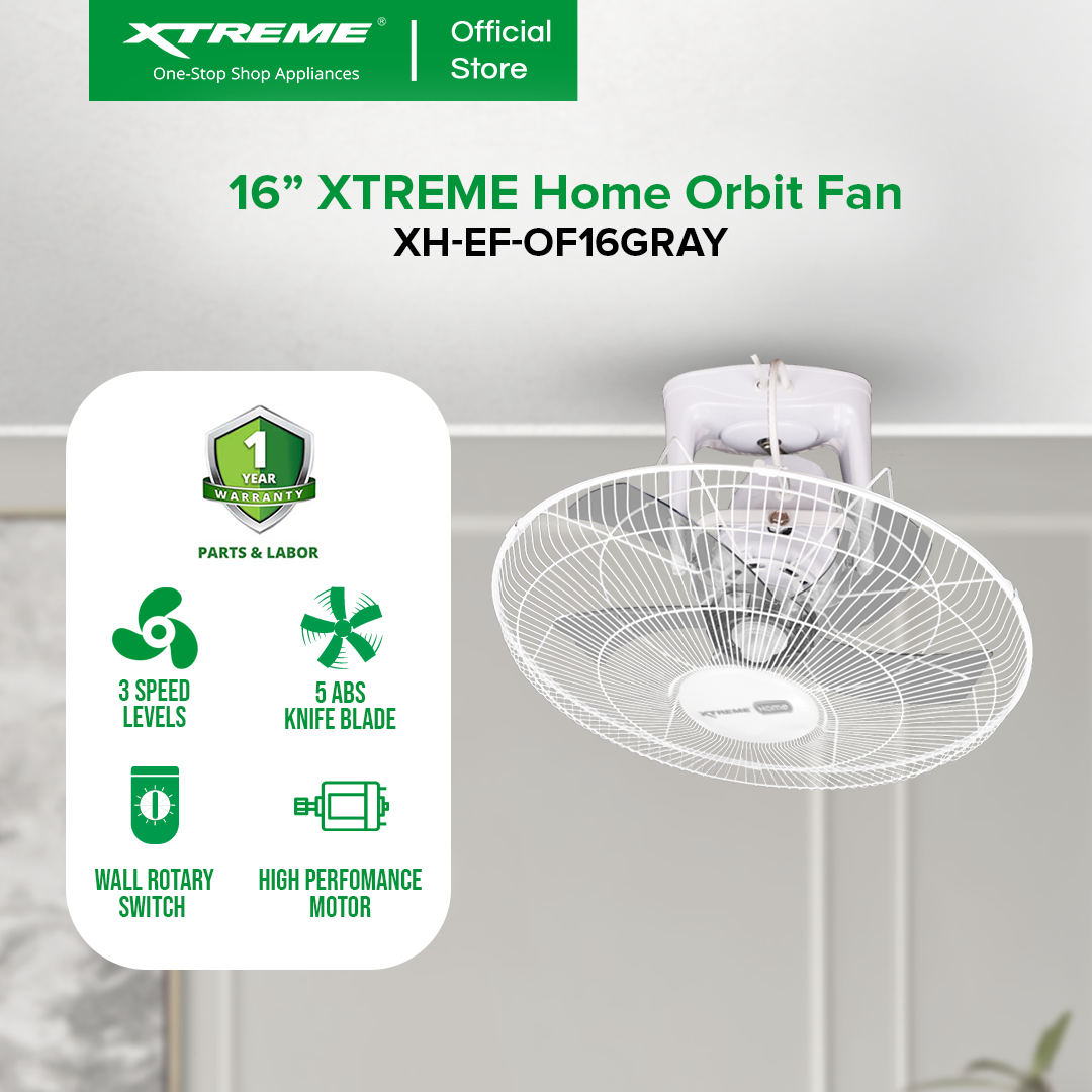 16" XTREME HOME Orbit Fan (Gray) | XH-EF-OF16GRAY