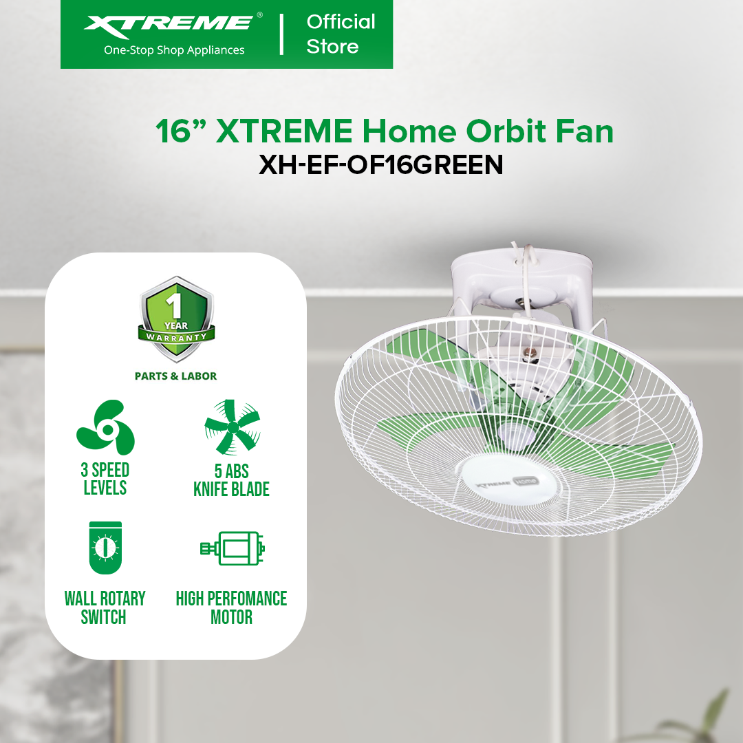 16" XTREME HOME Orbit Fan (Green) | XH-EF-OF16GREEN