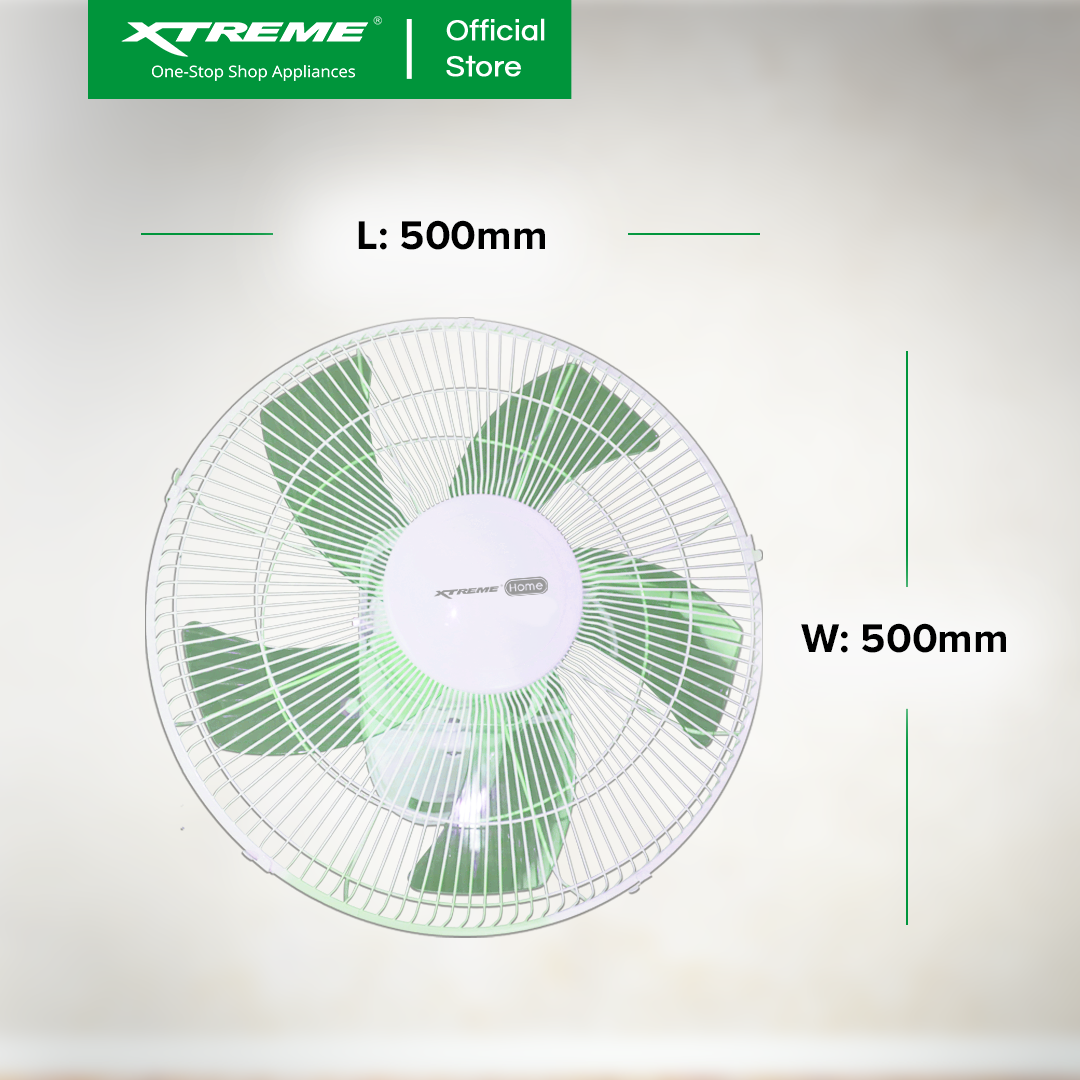 XTREME HOME 18 inches Ceiling Fan 3-Speed with Wall Rotary Switch (Green Blade) | XH-EF-OF18GREEN