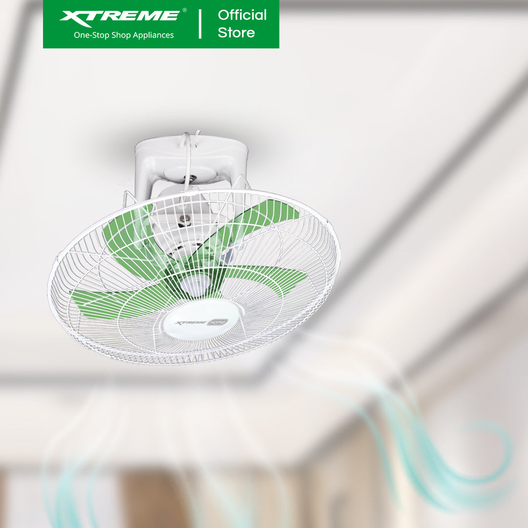 XTREME HOME 18 inches Ceiling Fan 3-Speed with Wall Rotary Switch (Green Blade) | XH-EF-OF18GREEN